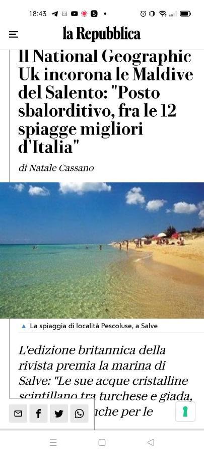 Casa Vacanze Maldive Del Salento Torre Pali Exterior photo